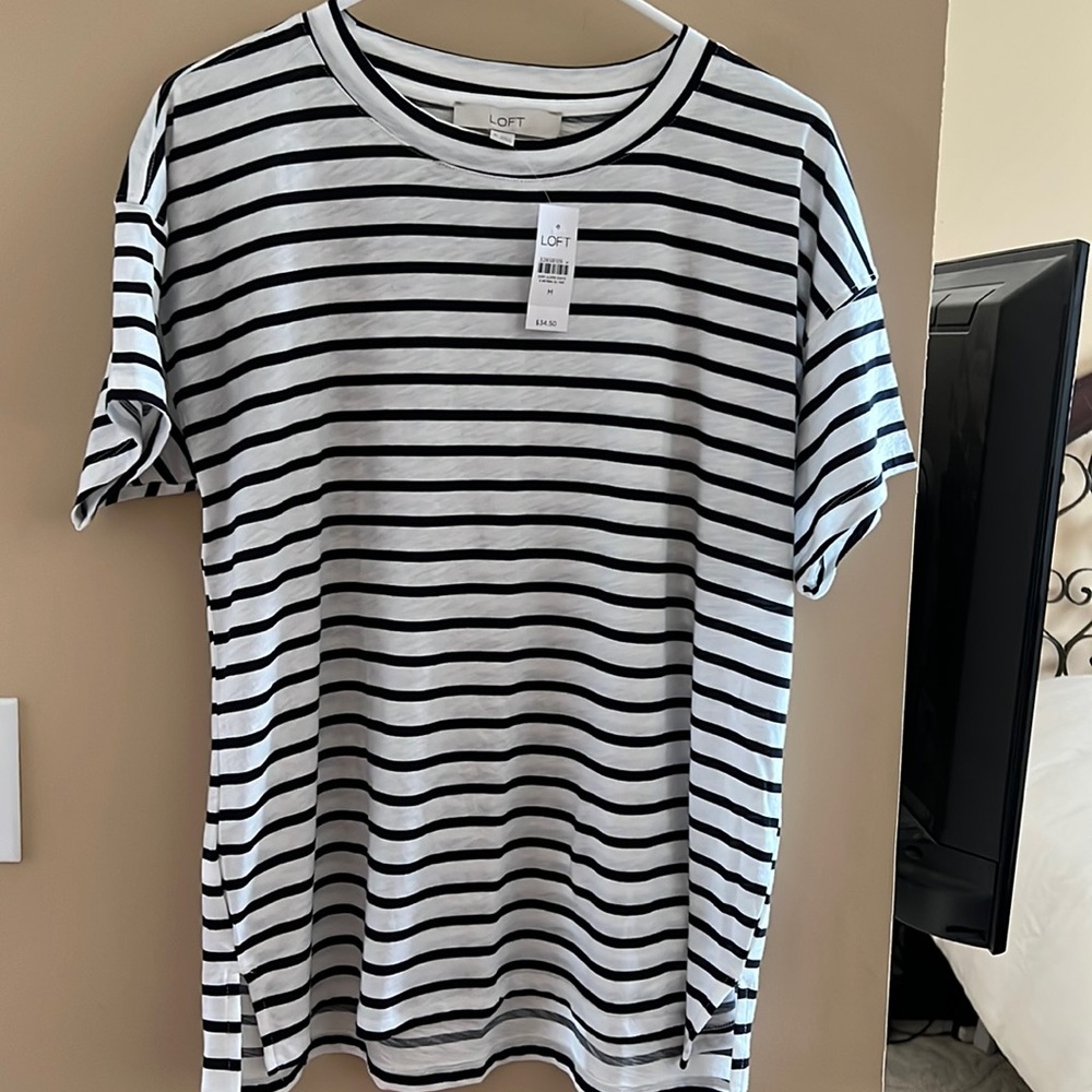 Loft striped scoop neck t-shirt